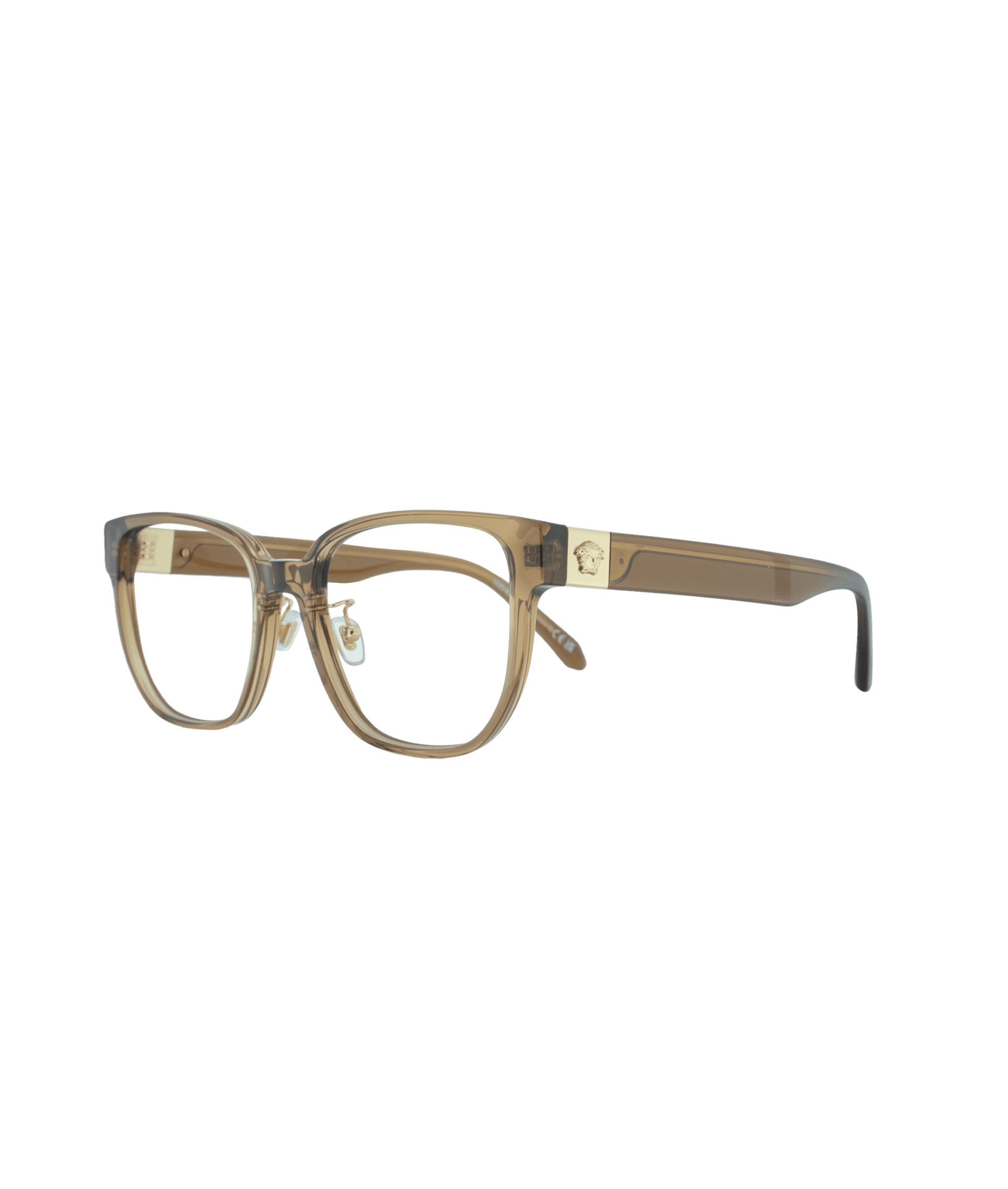 Dare to embrace understated elegance. This fully plastic frame, equipped with nose pads, ensures comfort and a secure fit. Its soft brown hue adds a subtle, refined style, perfect for elegant everyday wear.