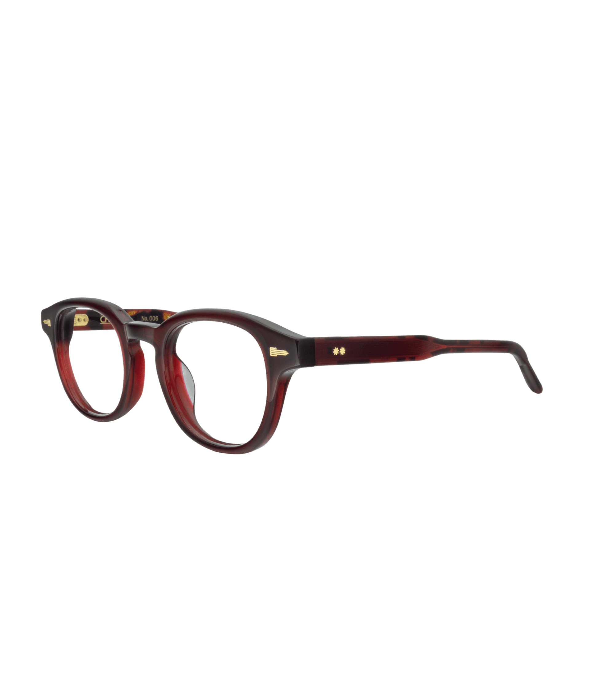 An elegant unisex frame with a refined outline and a deep burgundy hue that exudes character and sophistication. Its limited production, requiring eight months to craft, makes it exceptionally exclusive, while remaining lightweight and comfortable for everyday wear.