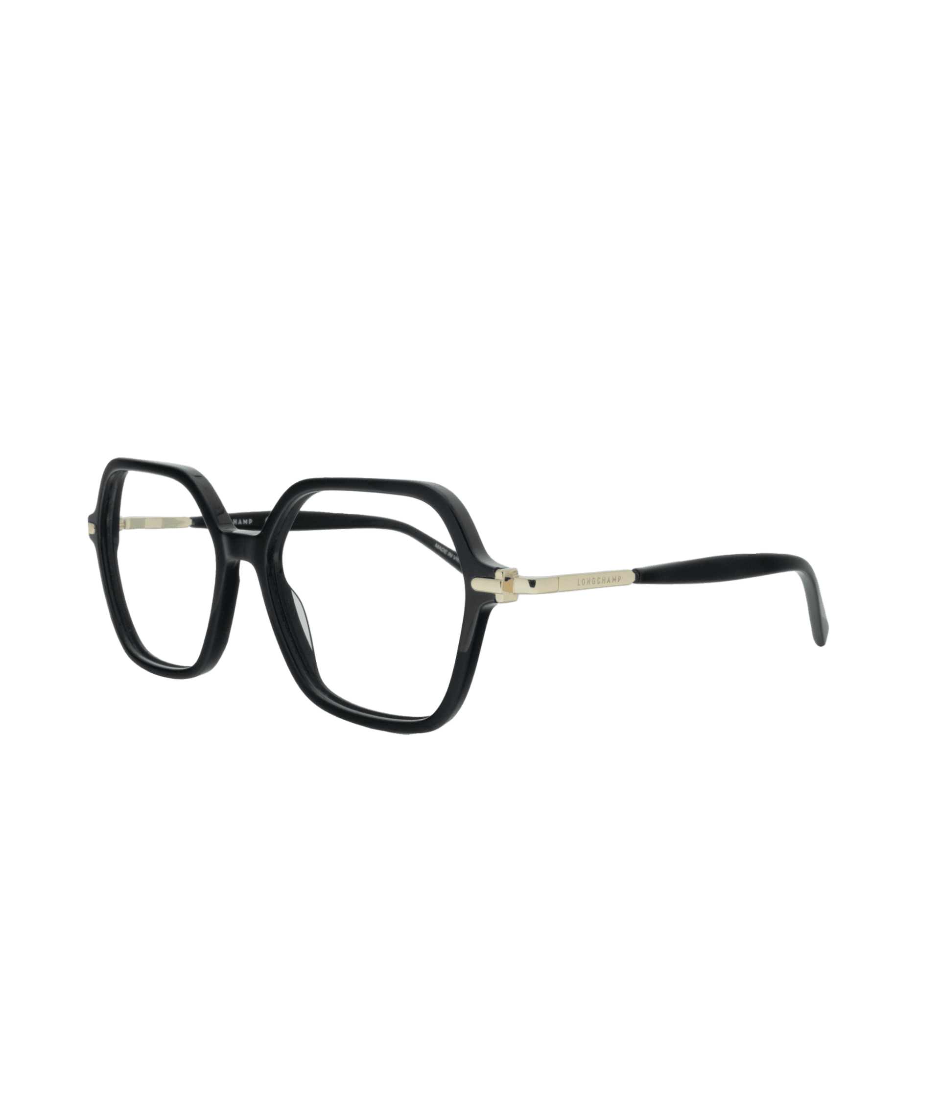 Adoptez le style chic et original avec le Longchamp 2782. Cette monture hexagonale aux angles arrondis combine une couleur noire sobre avec des branches dorées pour un look raffiné et moderne. Parfaite pour celles qui veulent allier originalité et élégance au quotidien.