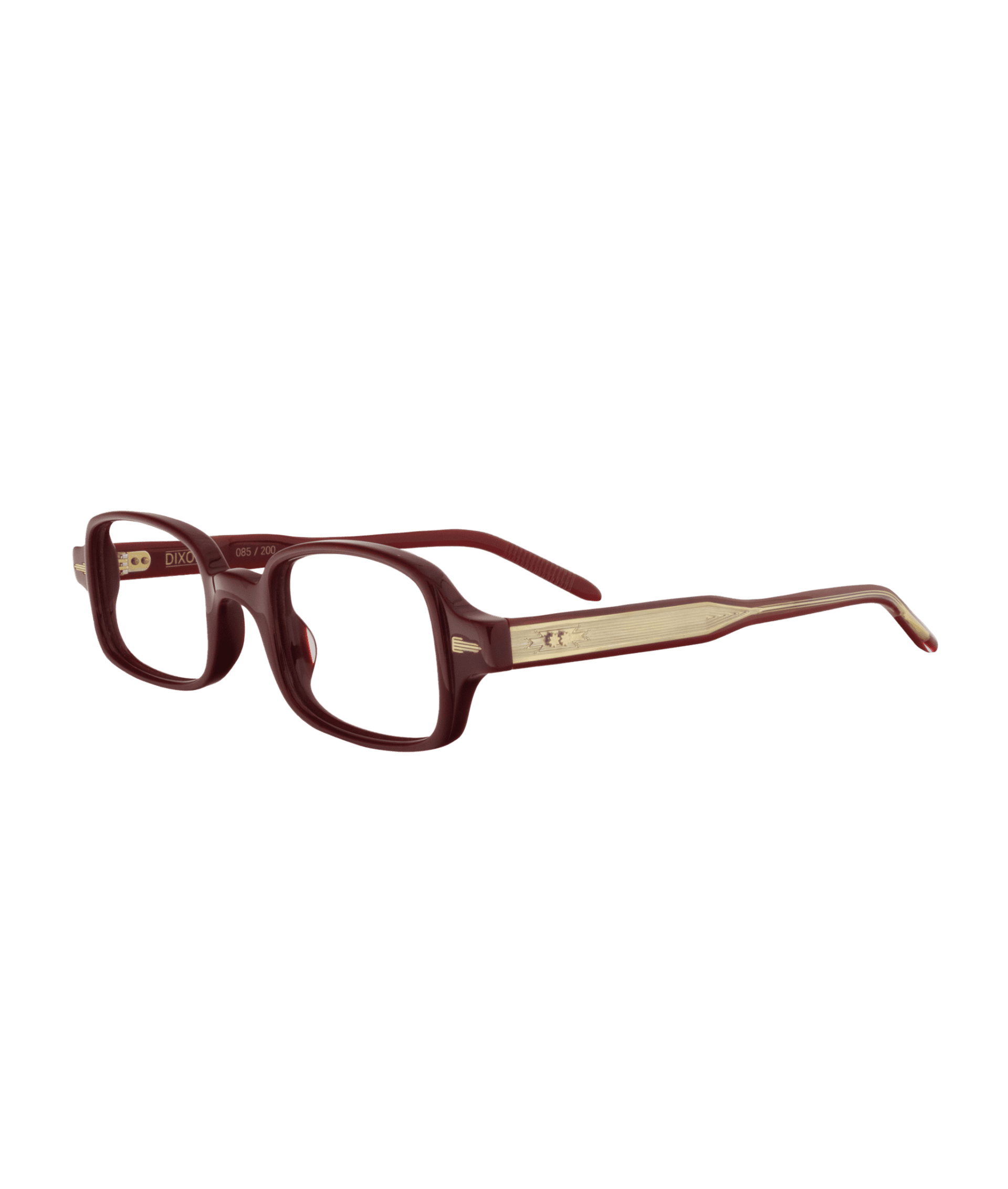 Inspired by exceptional artisanal craftsmanship, this limited-production piece stands out for its unique character and individual serial number. Its small rectangular shape with softened edges, in an intense opaque red, is enhanced by finely crafted temples that highlight its distinctive identity. A rare model designed for a distinctive, creative, and decidedly exclusive look.